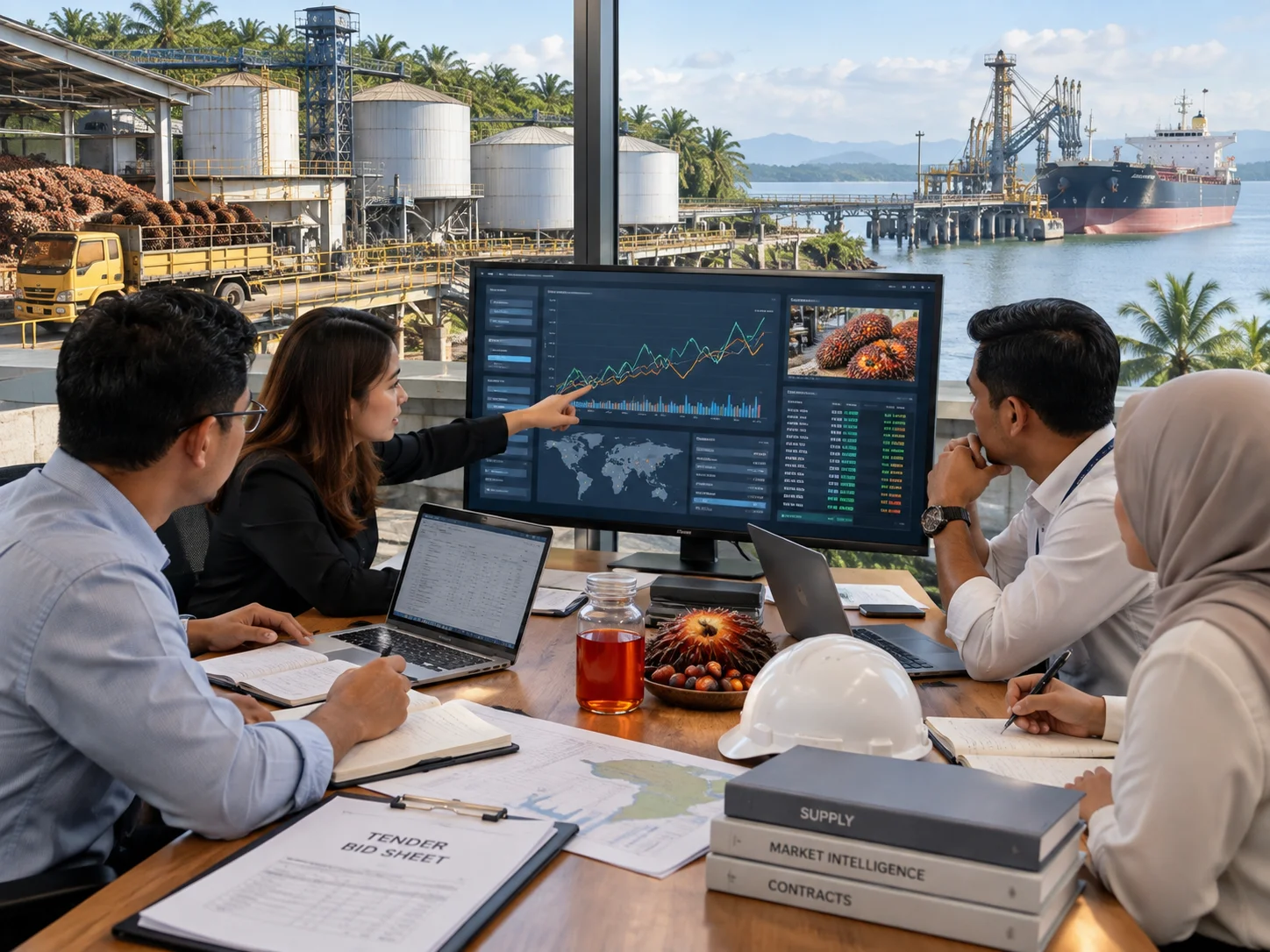 Market procurement, tender reference and controlled CPO sourcing