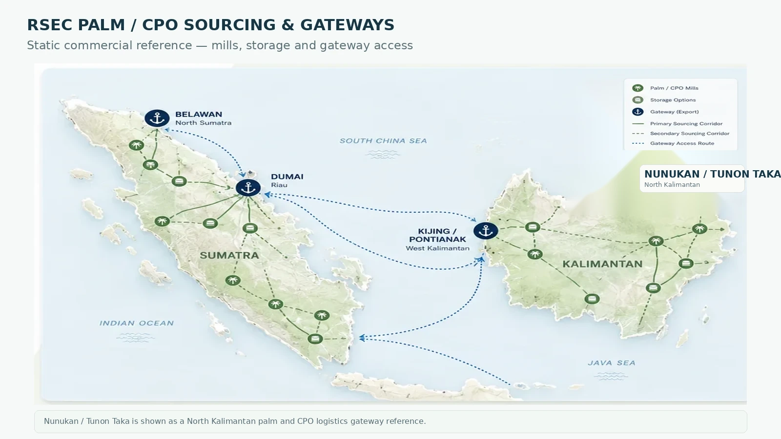 RSEC Palm and CPO sourcing and export atlas