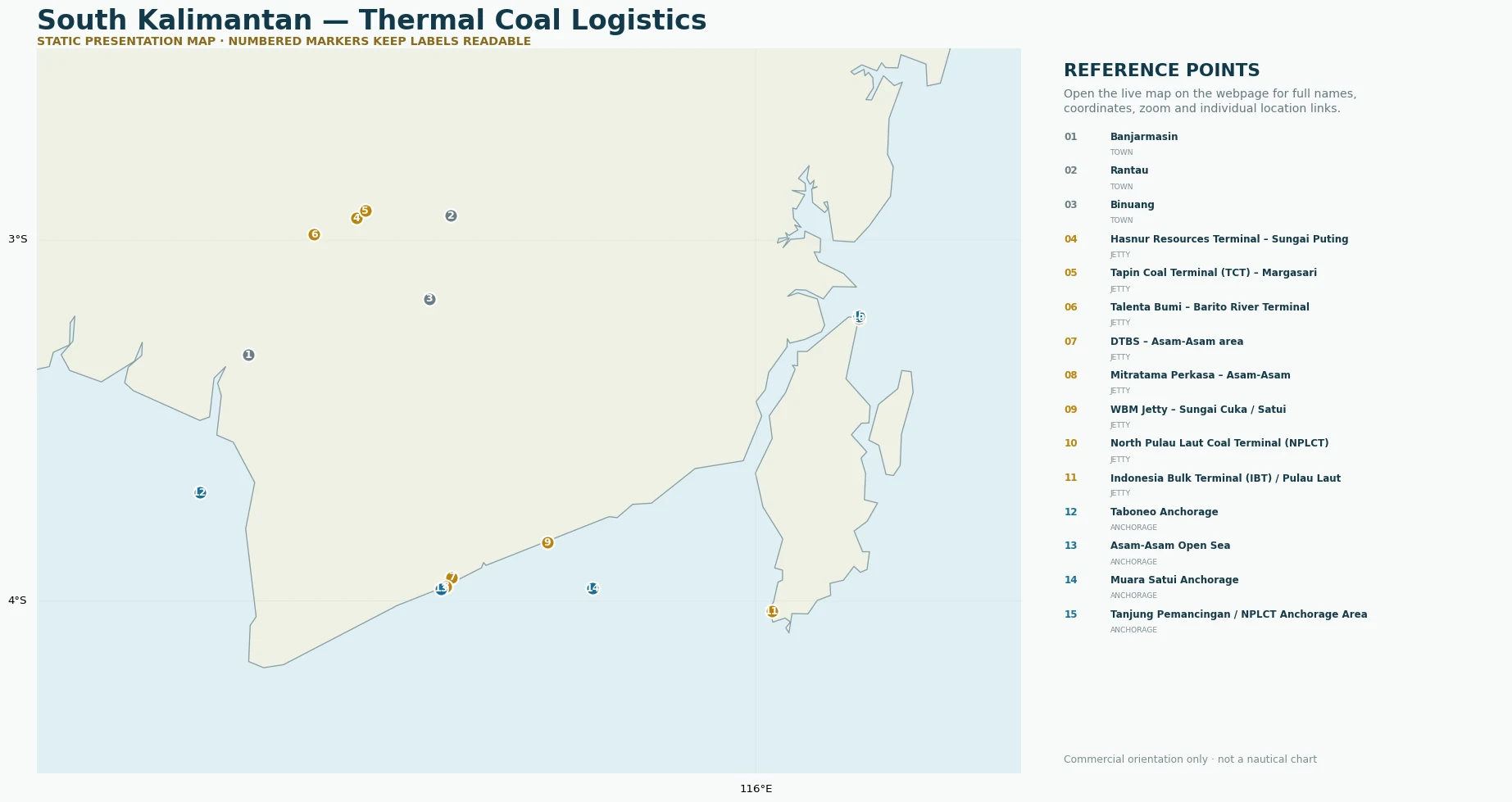 South Kalimantan thermal coal atlas
